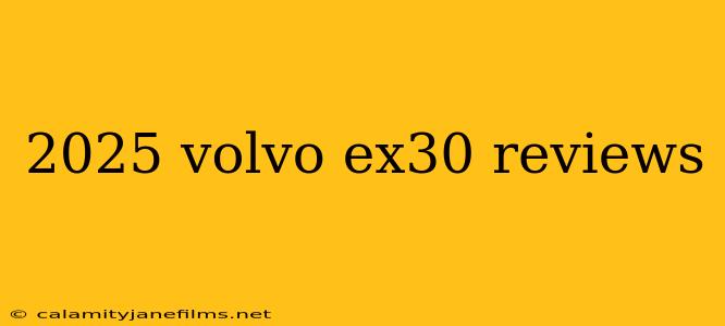 2025 volvo ex30 reviews