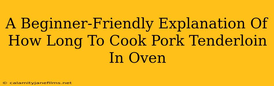 A Beginner-Friendly Explanation Of How Long To Cook Pork Tenderloin In Oven