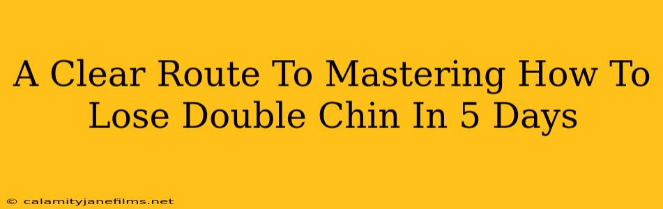 A Clear Route To Mastering How To Lose Double Chin In 5 Days