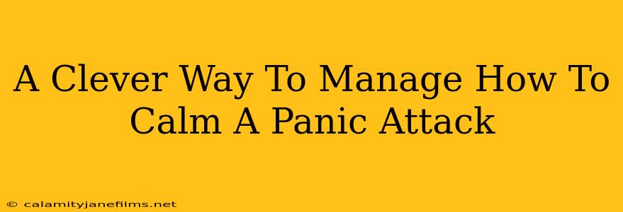 A Clever Way To Manage How To Calm A Panic Attack