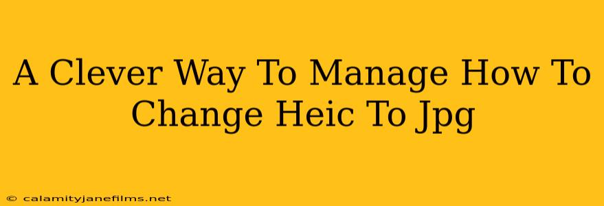 A Clever Way To Manage How To Change Heic To Jpg