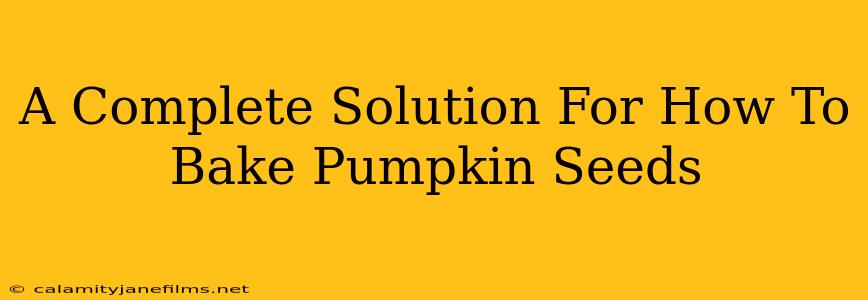 A Complete Solution For How To Bake Pumpkin Seeds