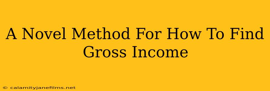 A Novel Method For How To Find Gross Income