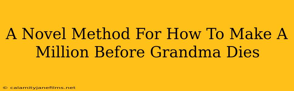 A Novel Method For How To Make A Million Before Grandma Dies