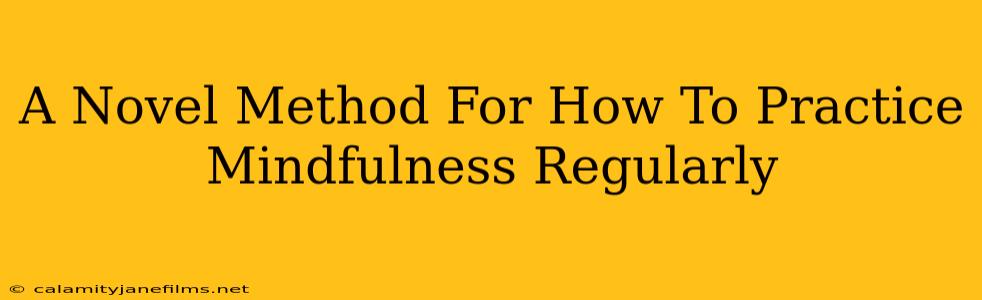 A Novel Method For How To Practice Mindfulness Regularly