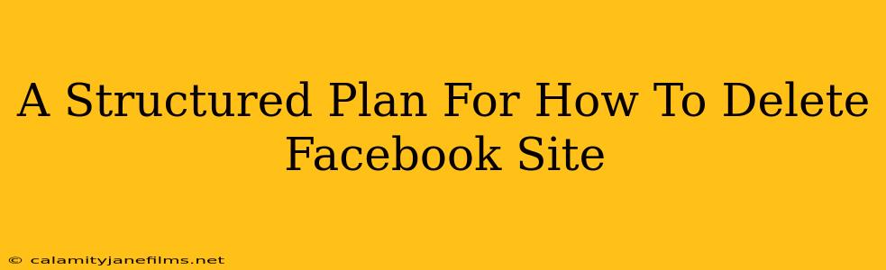 A Structured Plan For How To Delete Facebook Site