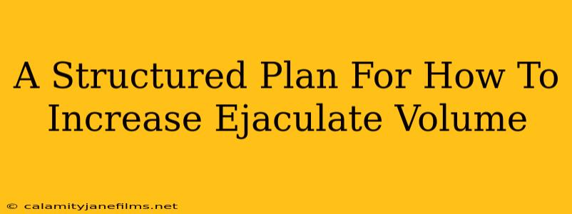 A Structured Plan For How To Increase Ejaculate Volume