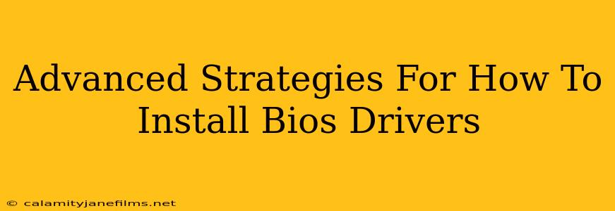 Advanced Strategies For How To Install Bios Drivers