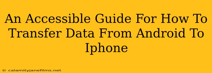 An Accessible Guide For How To Transfer Data From Android To Iphone