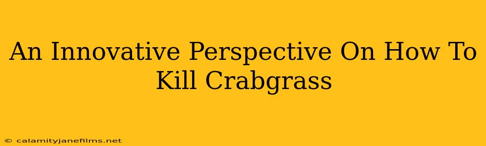 An Innovative Perspective On How To Kill Crabgrass