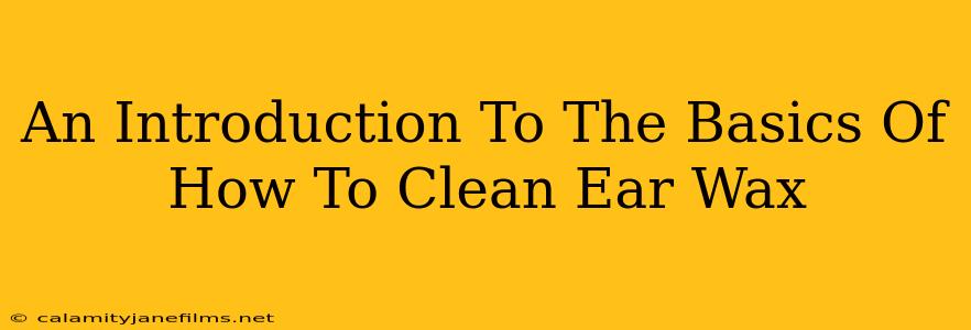 An Introduction To The Basics Of How To Clean Ear Wax