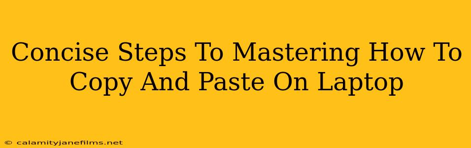 Concise Steps To Mastering How To Copy And Paste On Laptop