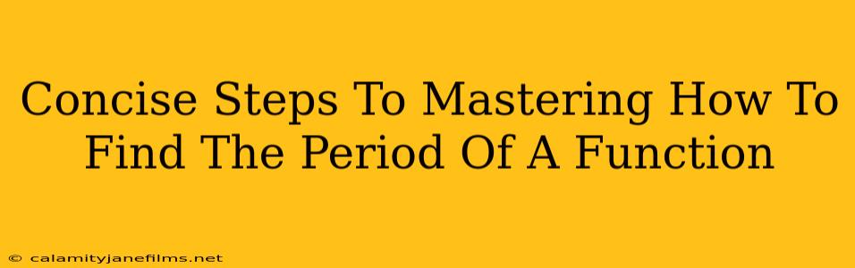 Concise Steps To Mastering How To Find The Period Of A Function