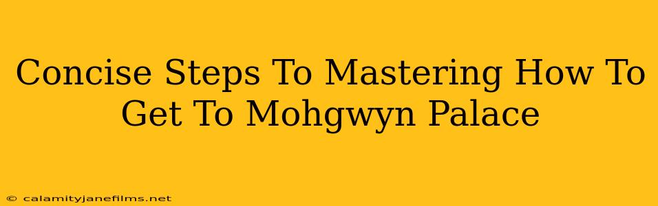 Concise Steps To Mastering How To Get To Mohgwyn Palace