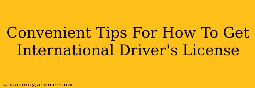 Convenient Tips For How To Get International Driver's License