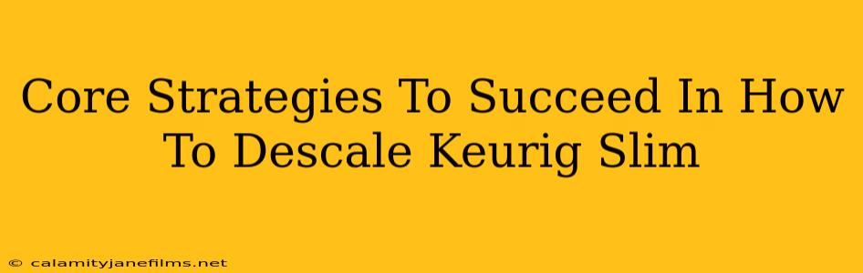 Core Strategies To Succeed In How To Descale Keurig Slim