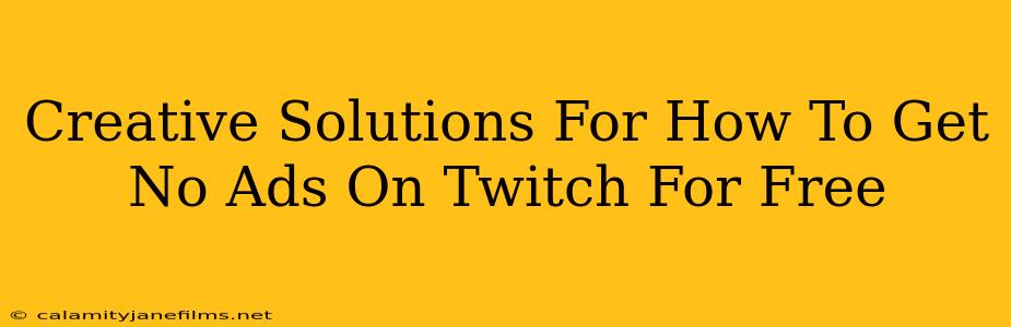 Creative Solutions For How To Get No Ads On Twitch For Free