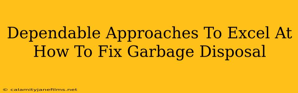 Dependable Approaches To Excel At How To Fix Garbage Disposal