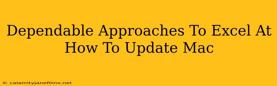 Dependable Approaches To Excel At How To Update Mac