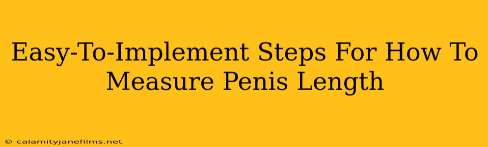 Easy-To-Implement Steps For How To Measure Penis Length