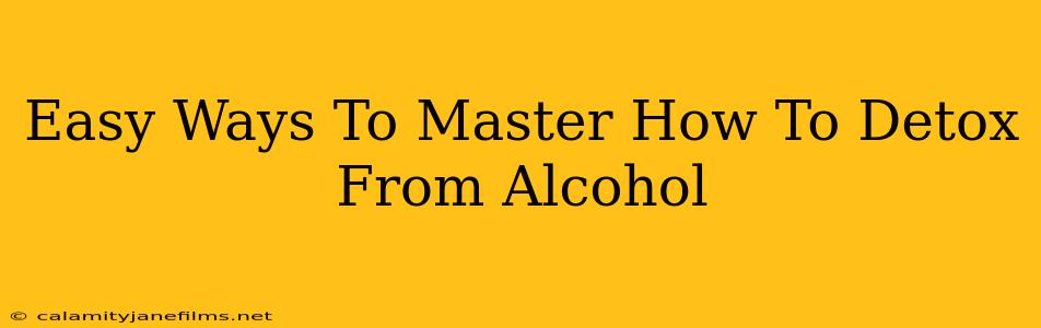 Easy Ways To Master How To Detox From Alcohol