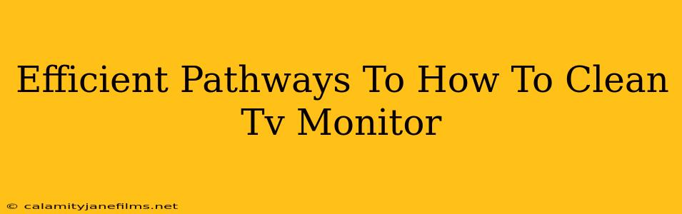 Efficient Pathways To How To Clean Tv Monitor