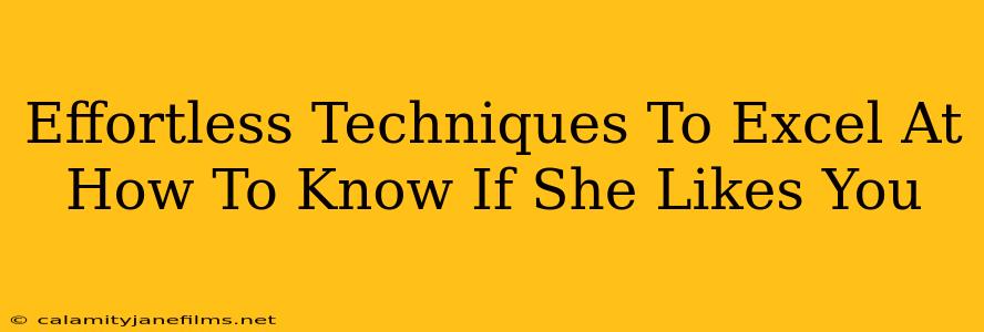 Effortless Techniques To Excel At How To Know If She Likes You