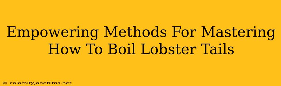 Empowering Methods For Mastering How To Boil Lobster Tails