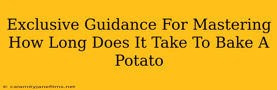 Exclusive Guidance For Mastering How Long Does It Take To Bake A Potato