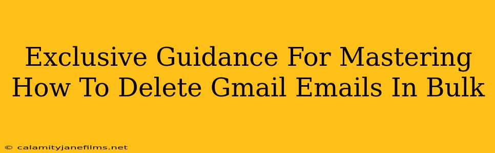 Exclusive Guidance For Mastering How To Delete Gmail Emails In Bulk