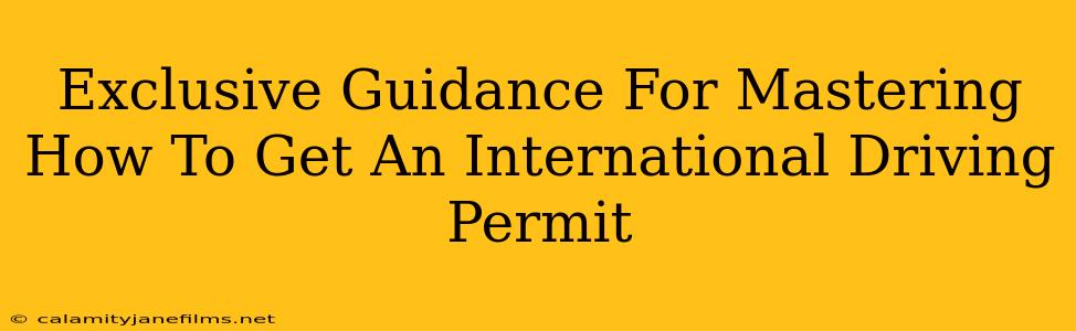 Exclusive Guidance For Mastering How To Get An International Driving Permit