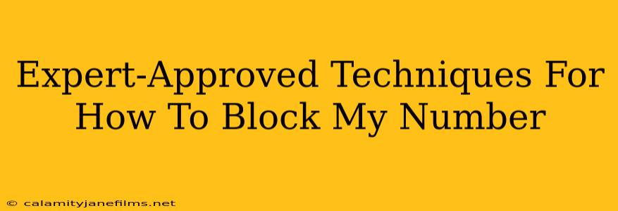 Expert-Approved Techniques For How To Block My Number