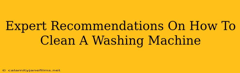 Expert Recommendations On How To Clean A Washing Machine