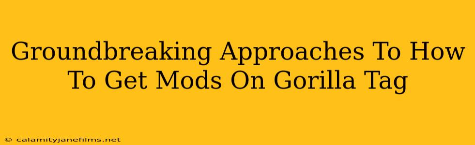 Groundbreaking Approaches To How To Get Mods On Gorilla Tag