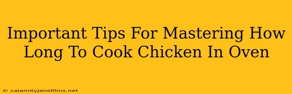 Important Tips For Mastering How Long To Cook Chicken In Oven