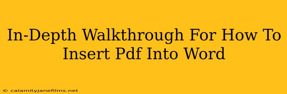 In-Depth Walkthrough For How To Insert Pdf Into Word