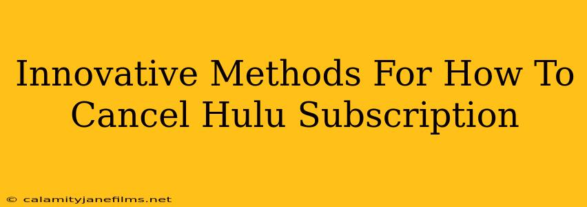 Innovative Methods For How To Cancel Hulu Subscription