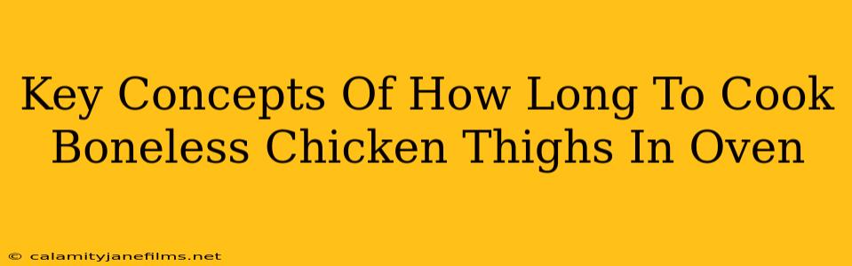 Key Concepts Of How Long To Cook Boneless Chicken Thighs In Oven