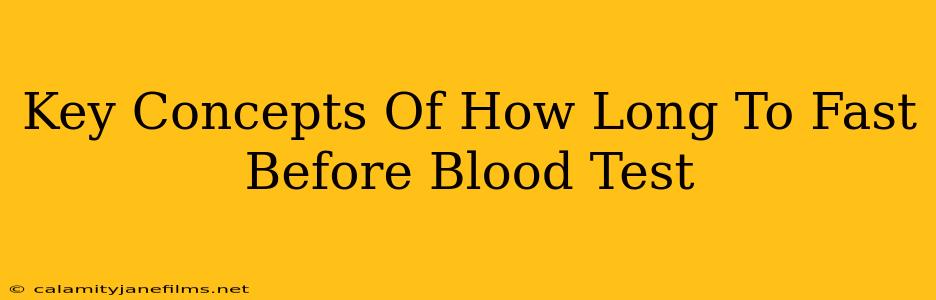 Key Concepts Of How Long To Fast Before Blood Test