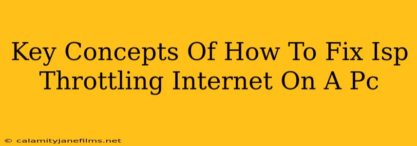 Key Concepts Of How To Fix Isp Throttling Internet On A Pc