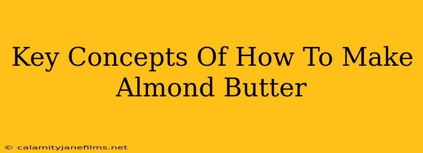 Key Concepts Of How To Make Almond Butter