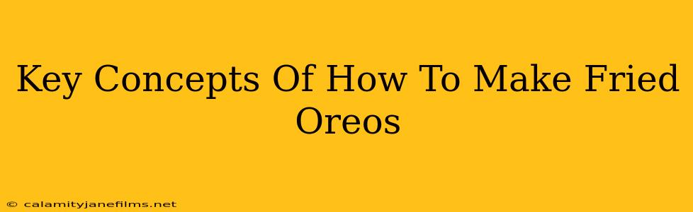 Key Concepts Of How To Make Fried Oreos