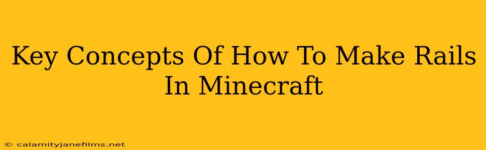 Key Concepts Of How To Make Rails In Minecraft