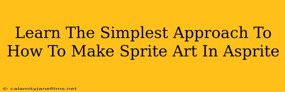 Learn The Simplest Approach To How To Make Sprite Art In Asprite