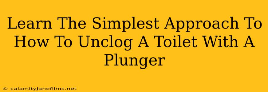 Learn The Simplest Approach To How To Unclog A Toilet With A Plunger