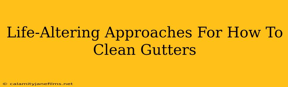 Life-Altering Approaches For How To Clean Gutters