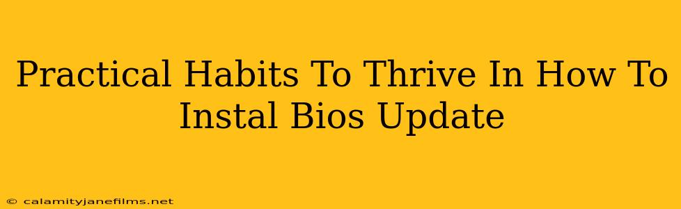 Practical Habits To Thrive In How To Instal Bios Update