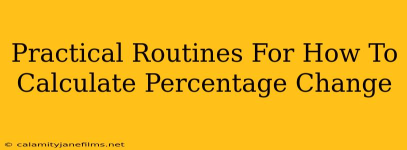 Practical Routines For How To Calculate Percentage Change