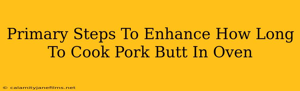 Primary Steps To Enhance How Long To Cook Pork Butt In Oven