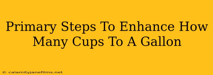 Primary Steps To Enhance How Many Cups To A Gallon